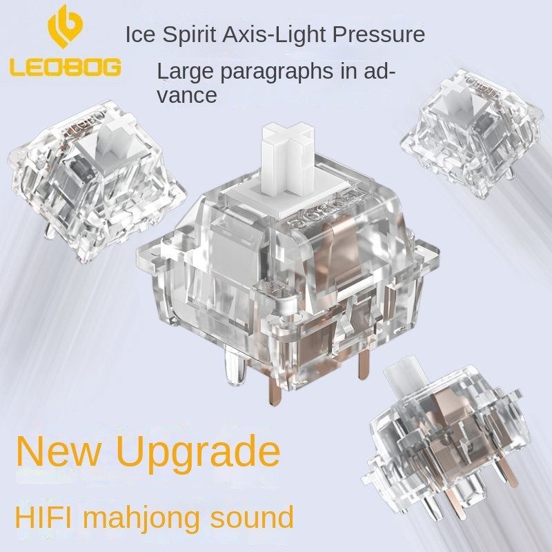 Wholesale of spot LEOBOG Ice Soul Axis Transparent Mechanical Keyboard Mahjong Sound Five Foot Customized Axis Factory RunSwitch