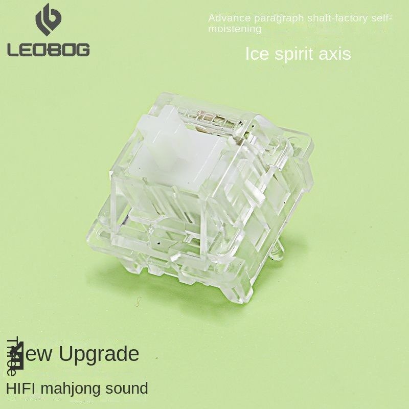 Wholesale of spot LEOBOG Ice Soul Axis Transparent Mechanical Keyboard Mahjong Sound Five Foot Customized Axis Factory RunSwitch
