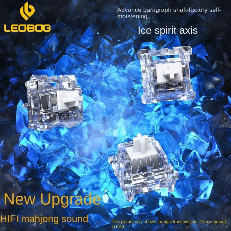 Wholesale of spot LEOBOG Ice Soul Axis Transparent Mechanical Keyboard Mahjong Sound Five Foot Customized Axis Factory RunSwitch