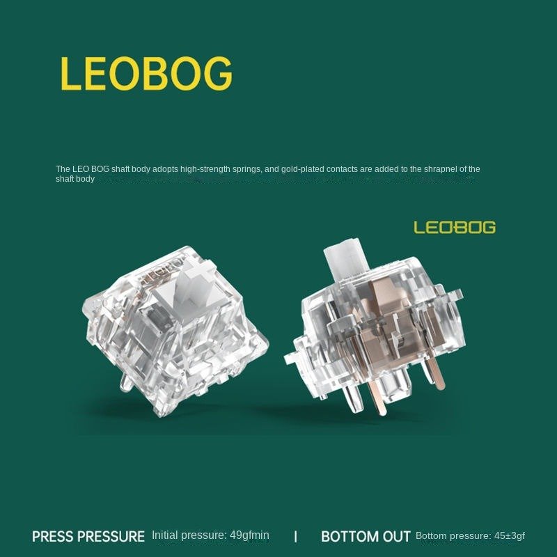 Wholesale of spot LEOBOG Ice Soul Axis Transparent Mechanical Keyboard Mahjong Sound Five Foot Customized Axis Factory RunSwitch