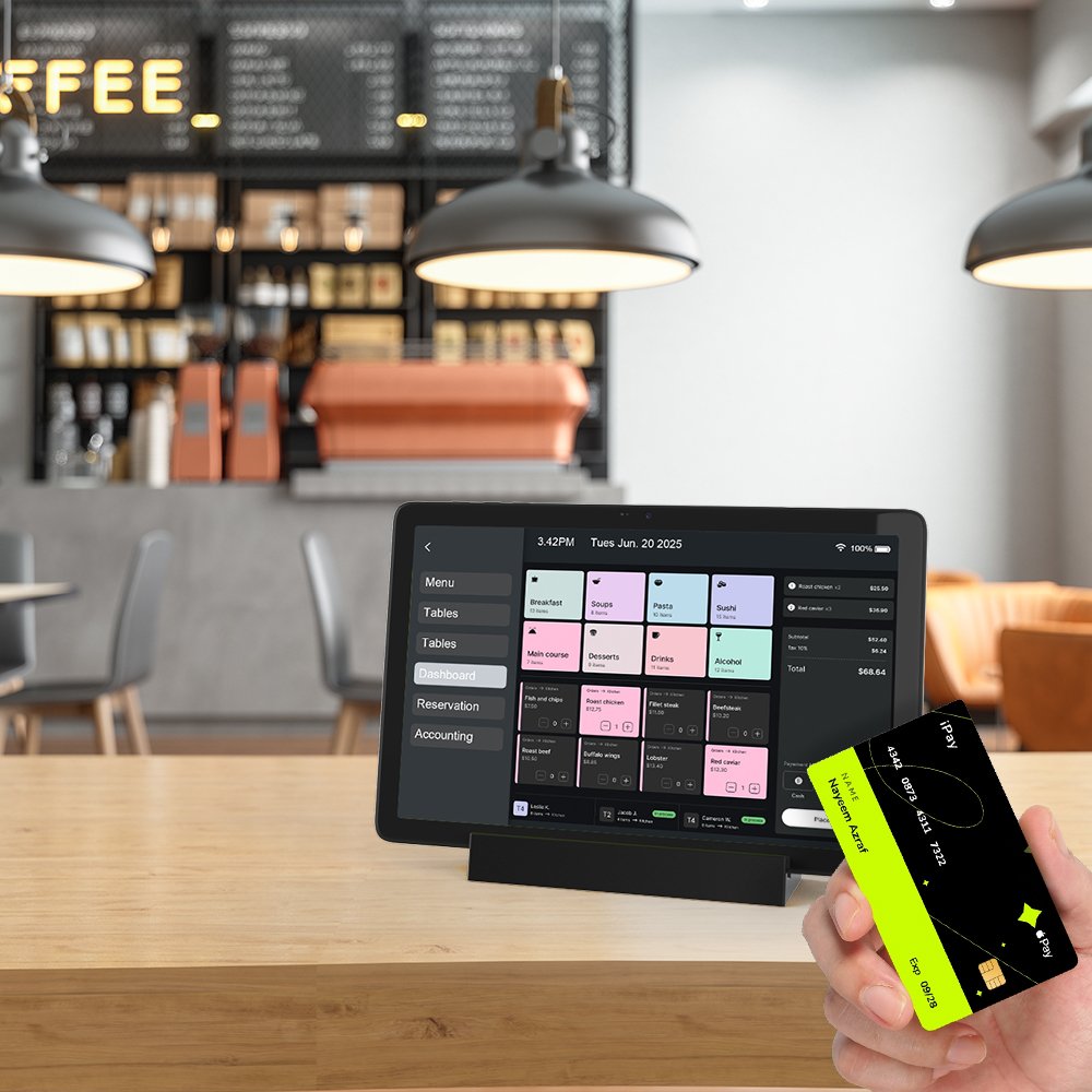 10 inch tablet touch screen tablet pos nfc contactless tap to pay nfc under the screen MTK8768 4G smart display pos tablet pc