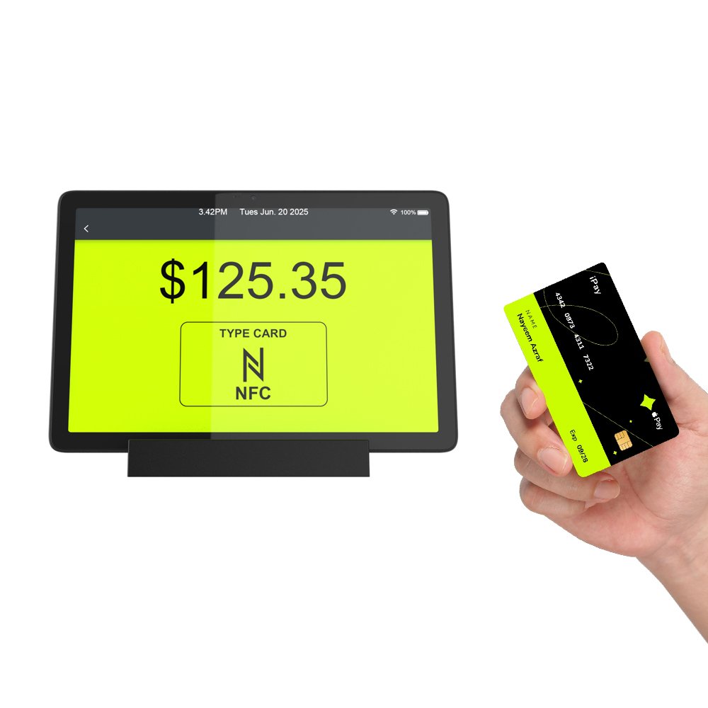 10 inch tablet touch screen tablet pos nfc contactless tap to pay nfc under the screen MTK8768 4G smart display pos tablet pc