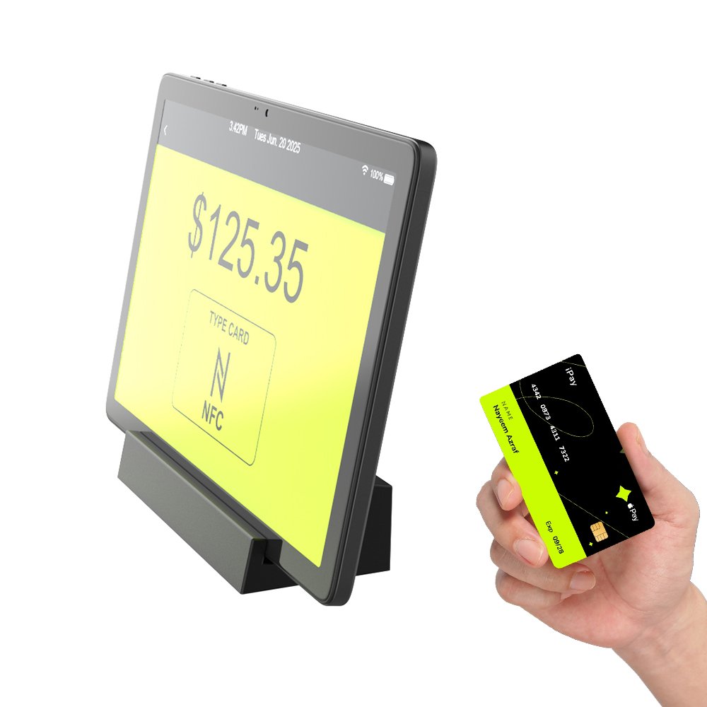 10 inch tablet touch screen tablet pos nfc contactless tap to pay nfc under the screen MTK8768 4G smart display pos tablet pc