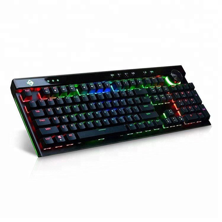 Ajazz 111 Keys RGB Mechanical Keyboard white/brwon/red Switches Ergonomic Arc With Dual-mode keyboard stabilizers