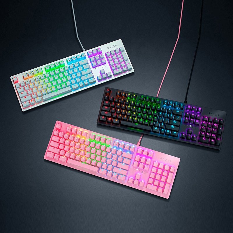 High Quality Professional Razer Huntsman Keyboard Aluminum Alloy Frosted Top Cover Gaming RGB Light Keyboard White Black Pink