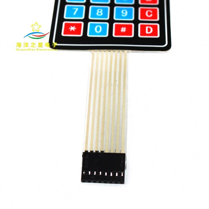 Membrane Switch Panel Conducive Learning Keyboard Membrane Button 4 * 4 Matrix Extended Keyboard Module