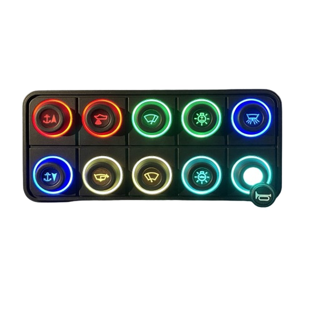 2x5 RGB Illuminated Keypad Icons Silicone and Rubber Mobile Phone/ Mechanical/Gaming Keyboard Buttons