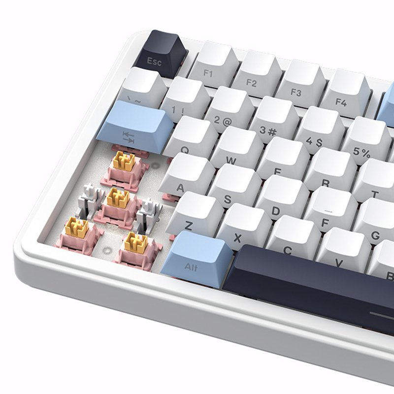 Wholesale Custom Bluetooth Wireless Three Mode Gradient RGB Lighting 82 Keys Gaming Mechanical Keyboard