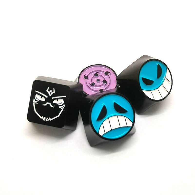 Keycap Switch 3D Custom Logo Metal Square Mechanical Keyboard Fidget Toy Keycap Keychain Custom Enamel Key Cap
