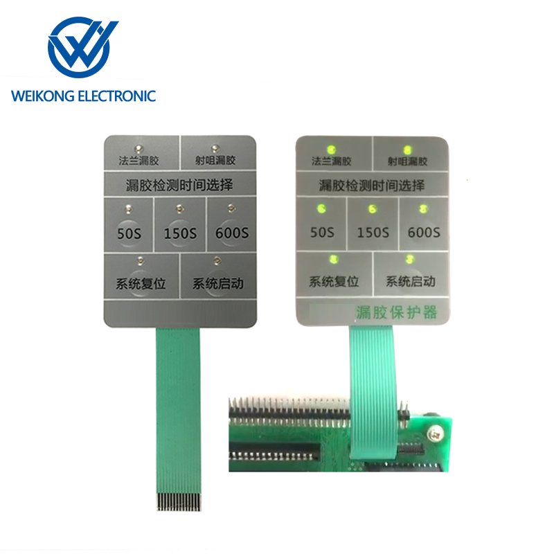 Waterproof Push Button LED Membrane Keypad LGF backlight membrane switch keypad