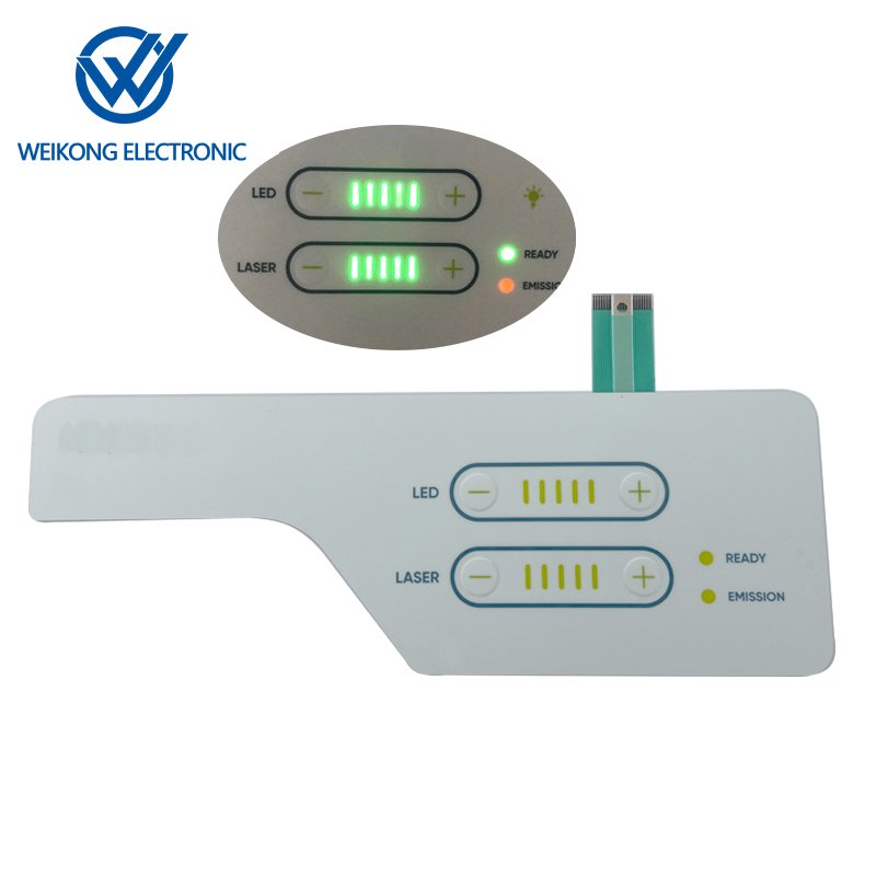 Waterproof Push Button LED Membrane Keypad LGF backlight membrane switch keypad