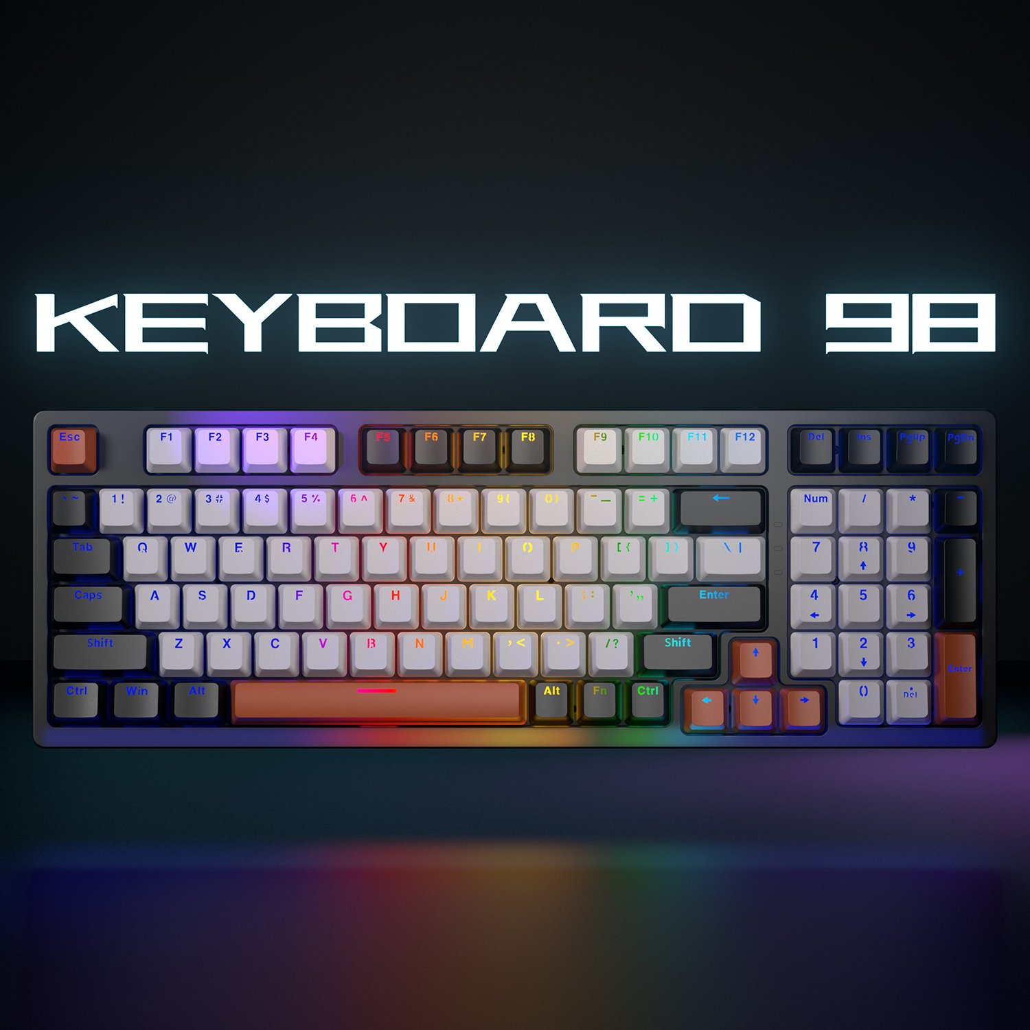 SAMA Best Gaming Keyboard Manufacturer Custom Convenient 98 Keys 96% Layout PC USB Wired Mechanical Keyboard