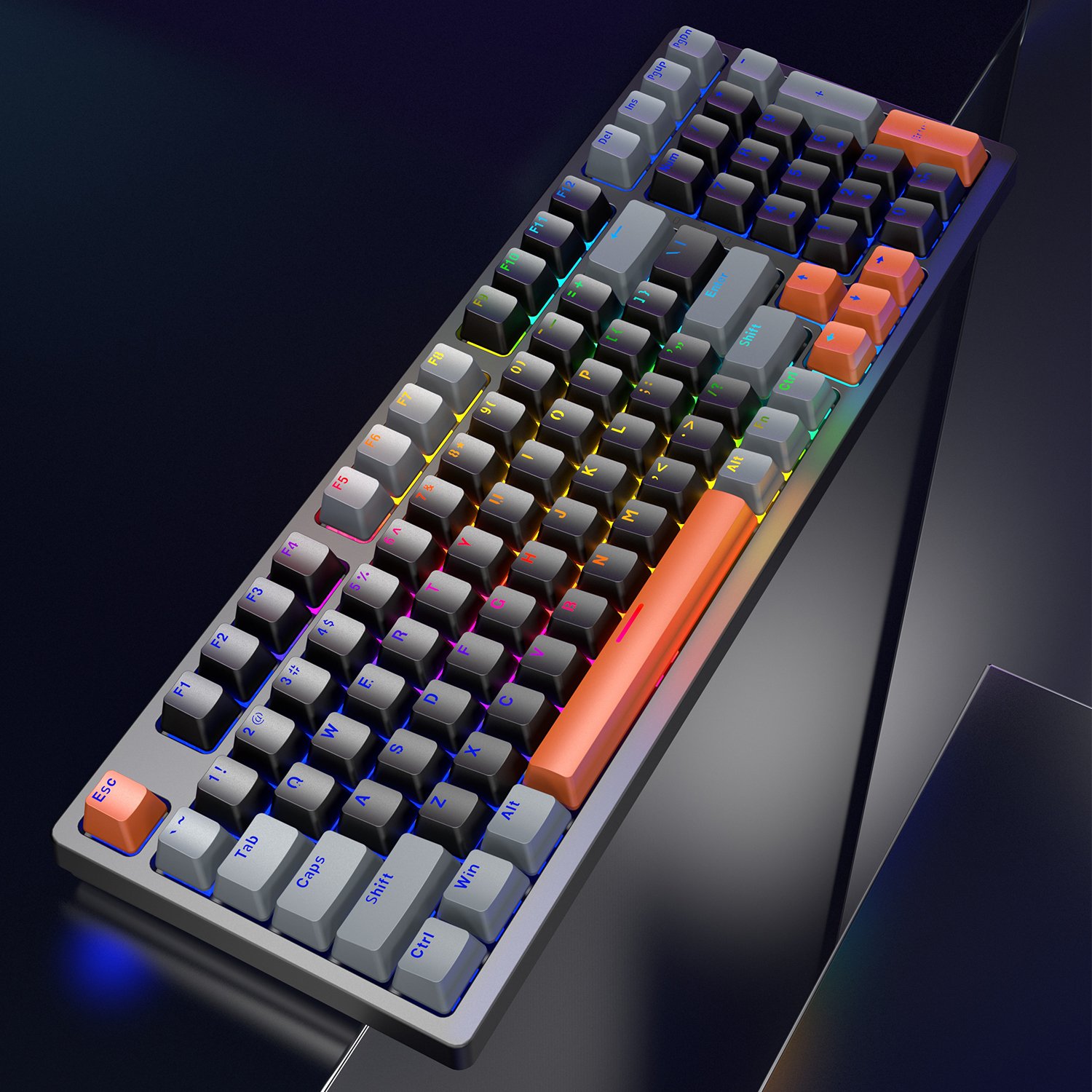 SAMA Best Gaming Keyboard Manufacturer Custom Convenient 98 Keys 96% Layout PC USB Wired Mechanical Keyboard