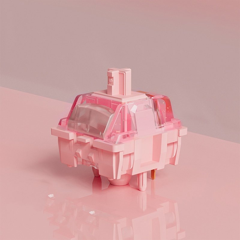 AIGUOXIN Dark Cherry Colored Glaze 5-pin Linear Switch With Light Guide Customized Hot Swap Mechanical Keyboard Switch