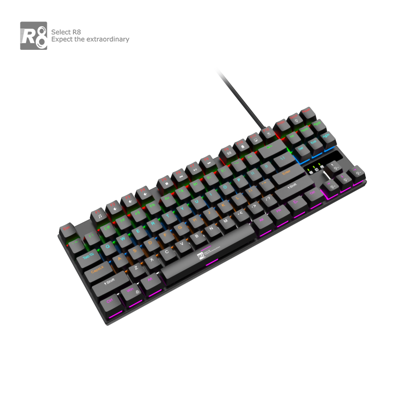 Fashion 87 Keys RGB LED Backlit Mechanical Keyboard Teclado Gamer Wired Ergonomic Gaming Keyboard For Laptop Gamer