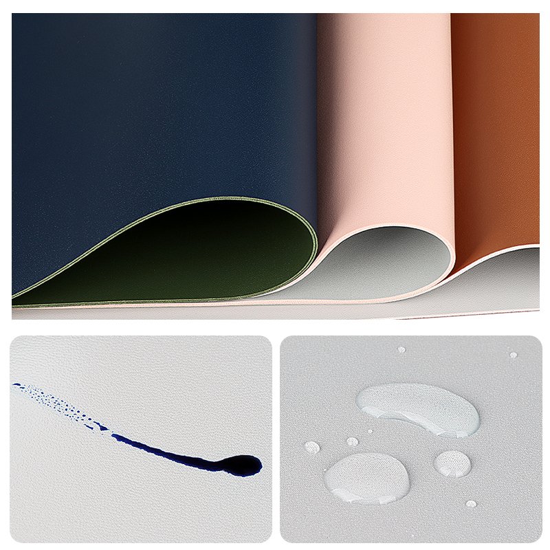 Gaming mauspad double sided waterproof non slip pu leather office table cover writing large desk mouse pad pc mat for laptop