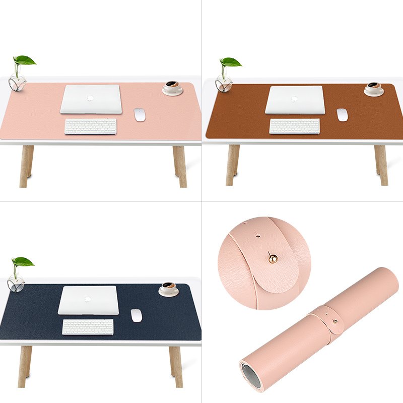 Gaming mauspad double sided waterproof non slip pu leather office table cover writing large desk mouse pad pc mat for laptop