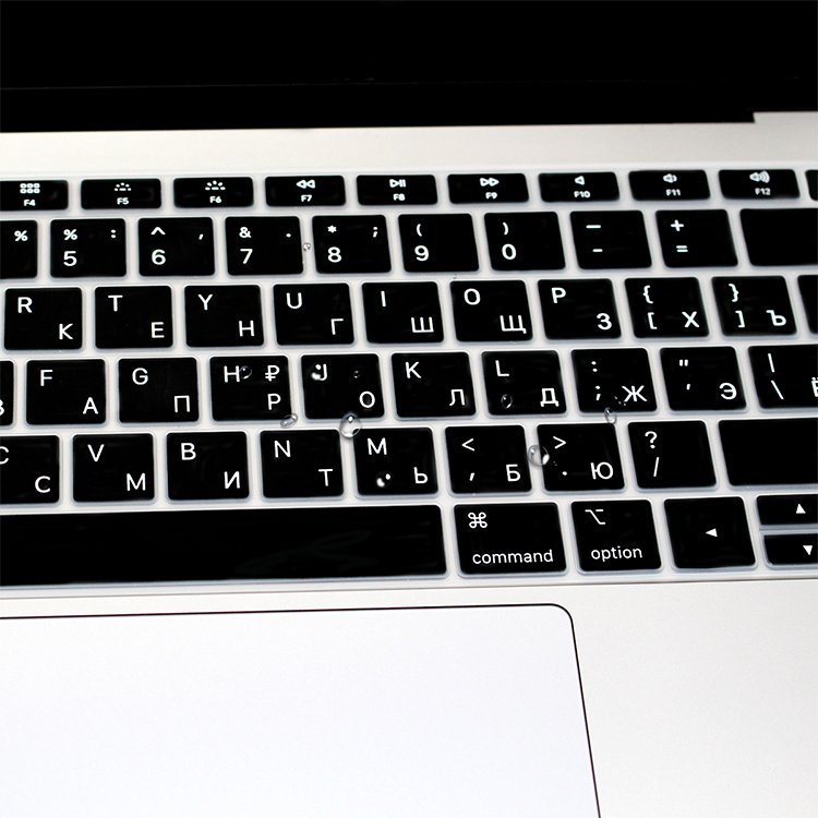 Russian Waterproof Silicone Keyboard Cover Skin Protector for MacBook Air 13 A1932 2018 Air Teclado Para Celular