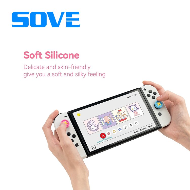 OEM Customized Cute thumb grip cover Playstation 5 controller, thumb stick cover set custom silicone Switch Pro controller
