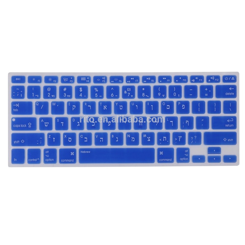 Hebrew Language Black Keyboard Cover Protector for Lenov Chromebook N42