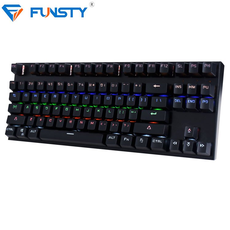 2018 FUNSTY 87 Keys Wired Mechanical Keyboard Blue Switch