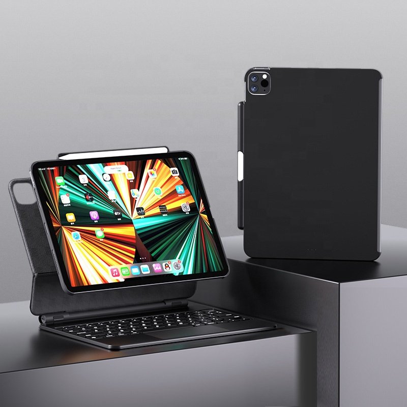 Black White Back Shell Cover Buddy Case with Pencil Slot For iPad Air 4th 5th Gen IPad Magic Keyboard Smart Keyboard Folio