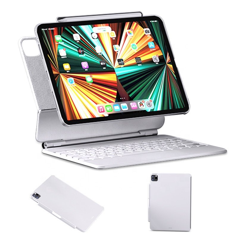 Black White Back Shell Cover Buddy Case with Pencil Slot For iPad Air 4th 5th Gen IPad Magic Keyboard Smart Keyboard Folio