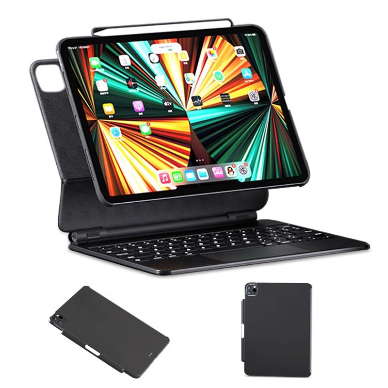 Black White Back Shell Cover Buddy Case with Pencil Slot For iPad Air 4th 5th Gen IPad Magic Keyboard Smart Keyboard Folio