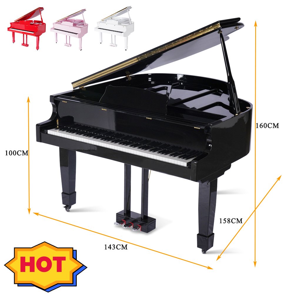 Digital Grand Piano 88-Key Professional Piano High Quality 16-Level Touch Sensitivity YM-A158GD Luxury Piano