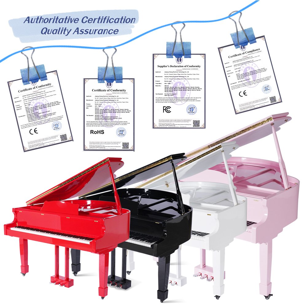 Digital Grand Piano 88-Key Professional Piano High Quality 16-Level Touch Sensitivity YM-A158GD Luxury Piano