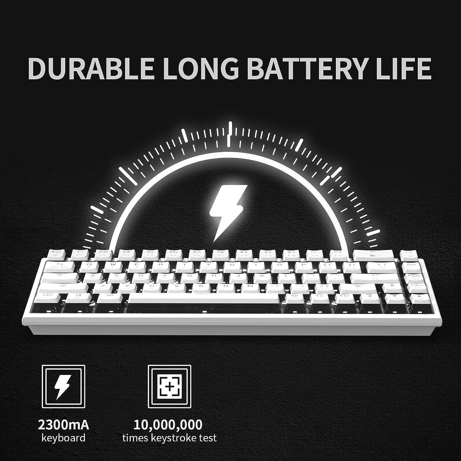 X1pro Wireless Mechanical Keyboard Tri-Mode BT5.0/2.4GHz/USB-C Hot Swappable Custom Keyboard White Backlit Gaming Keyboard