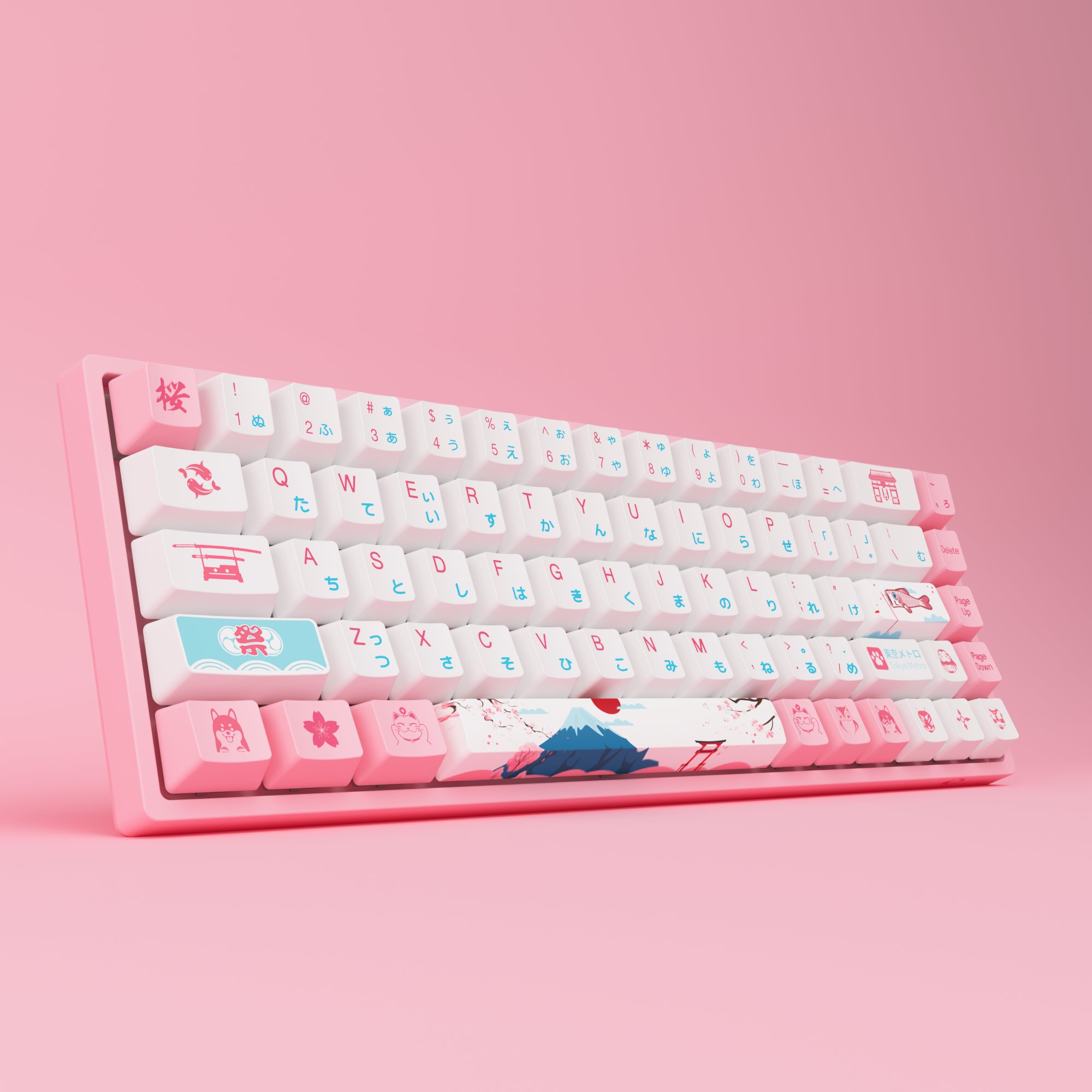Akko World Tour Tokyo R2 3068B Plus keyboards Sublimation Keycaps mouse and keyboard gamer