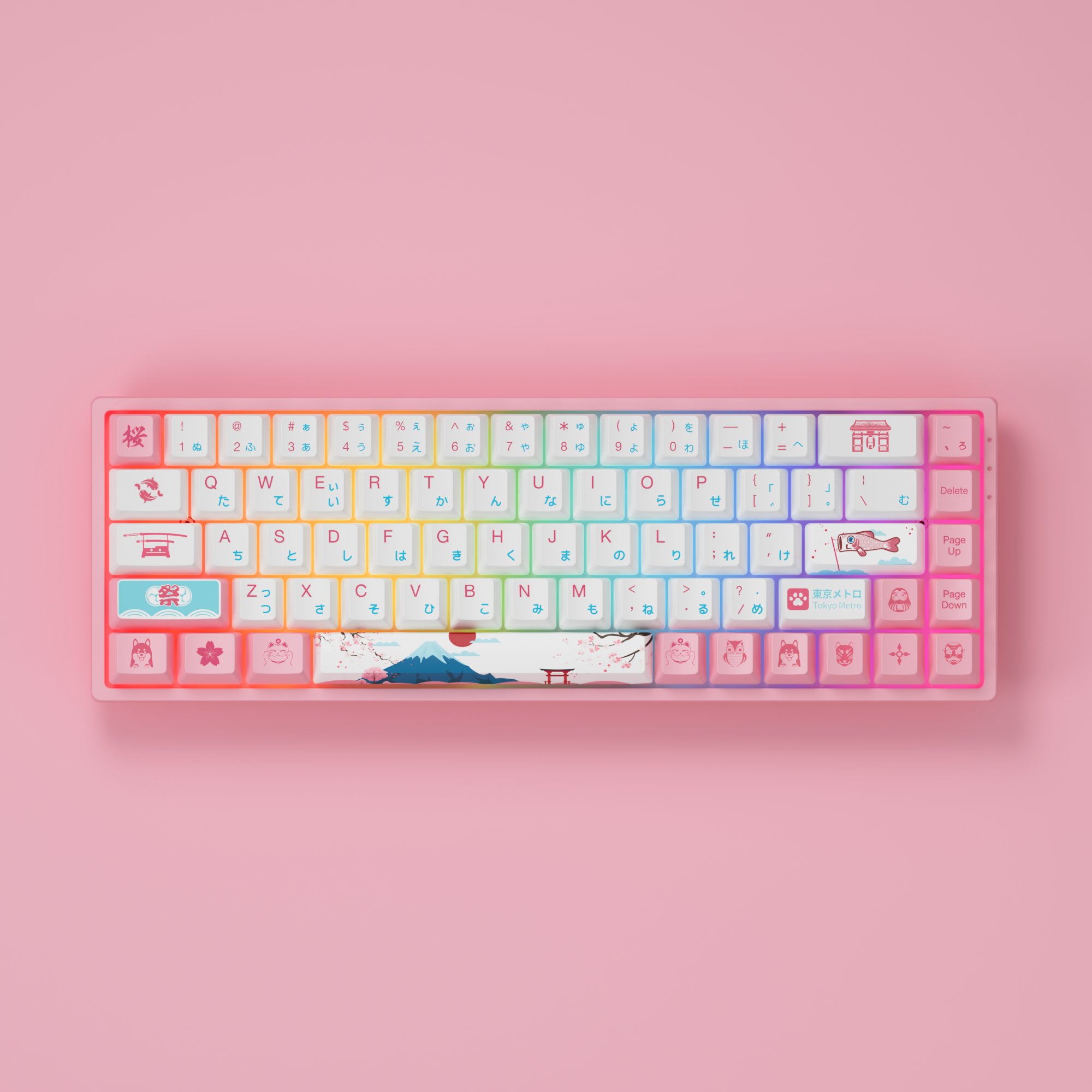 Akko World Tour Tokyo R2 3068B Plus keyboards Sublimation Keycaps mouse and keyboard gamer