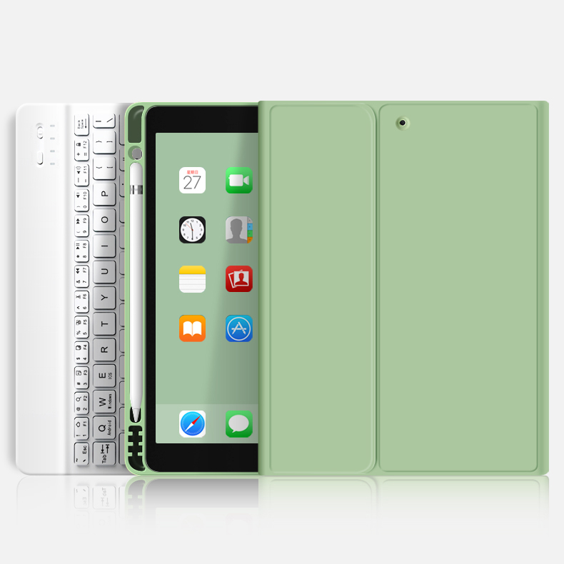 Ultra Slim Mini Wireless Keyboard for iPad mini6 PU Leather Tablet Case Keyboard with pencil slot