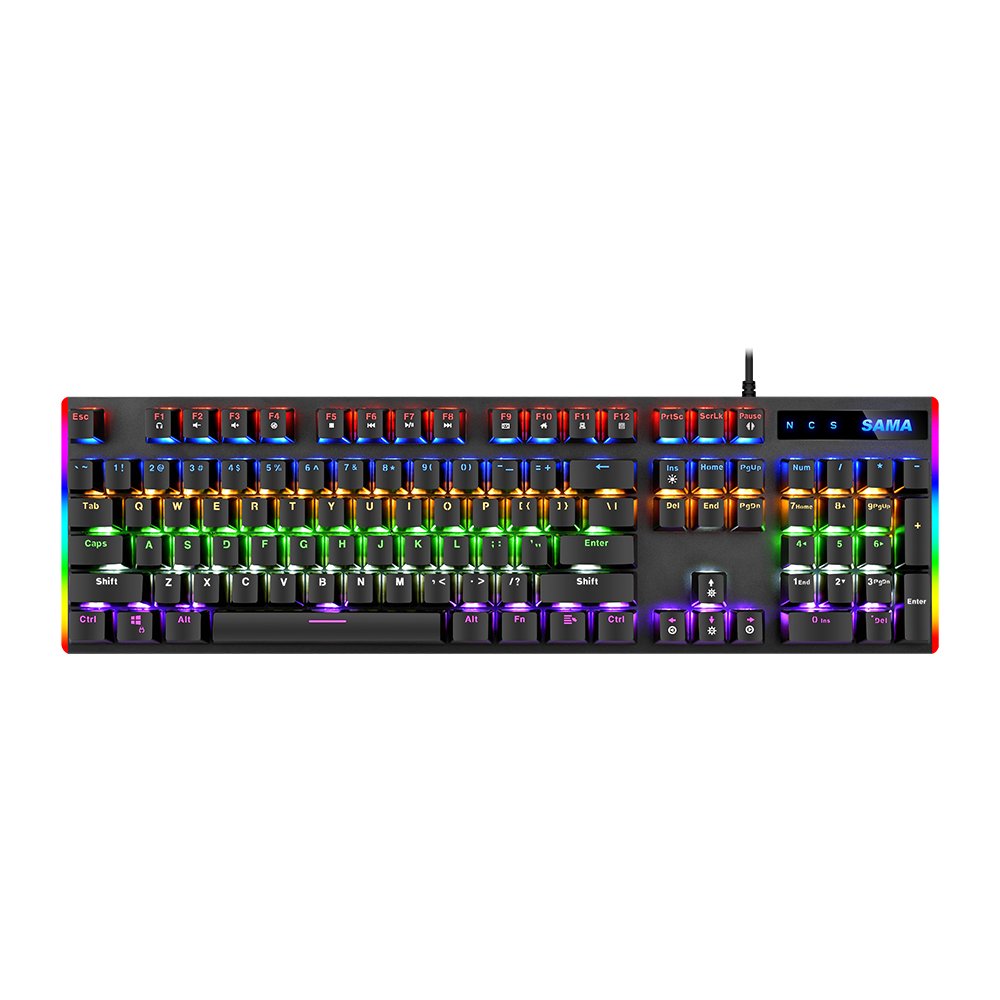 SAMA Gaming Keyboard and Mouse Set RGB Wired 104 Keys Mechanical Computer Keyboard and Mouse