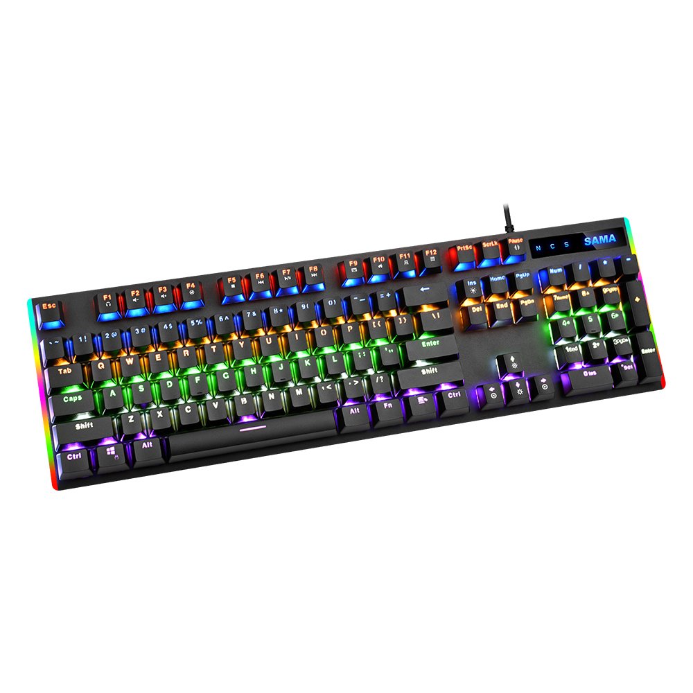 SAMA Gaming Keyboard and Mouse Set RGB Wired 104 Keys Mechanical Computer Keyboard and Mouse