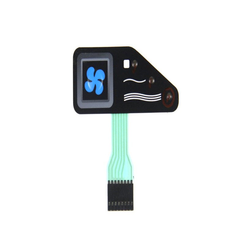 Customized Free Sample PET PC Panel Waterproof Foil Keyboard Membrane Switch Keypad With Led