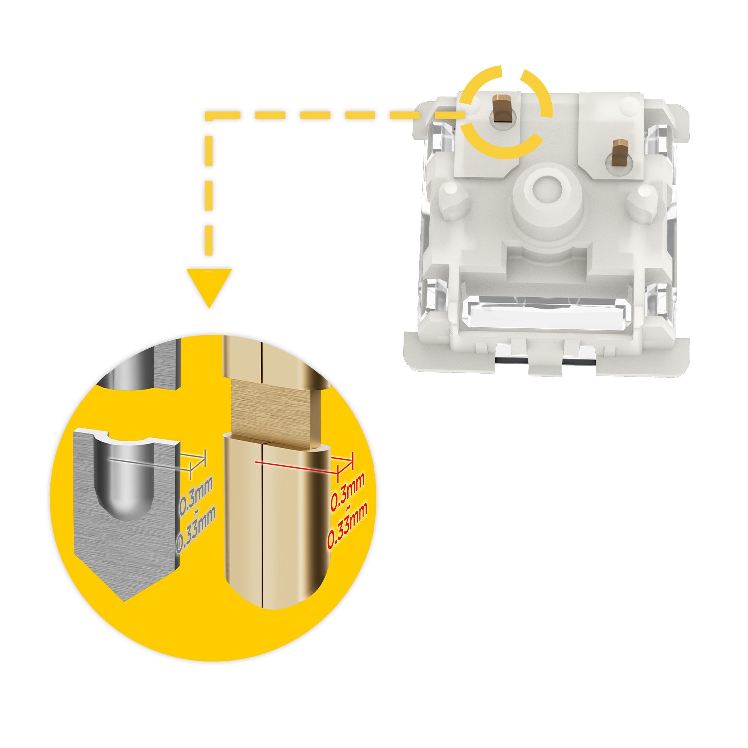 2023 new arrival GATERON G Pro 3.0 yellow KS-9 linear 3 pin 5 pin 50g RGB SMD gaming mechanical DIY hotswap keyboard switch