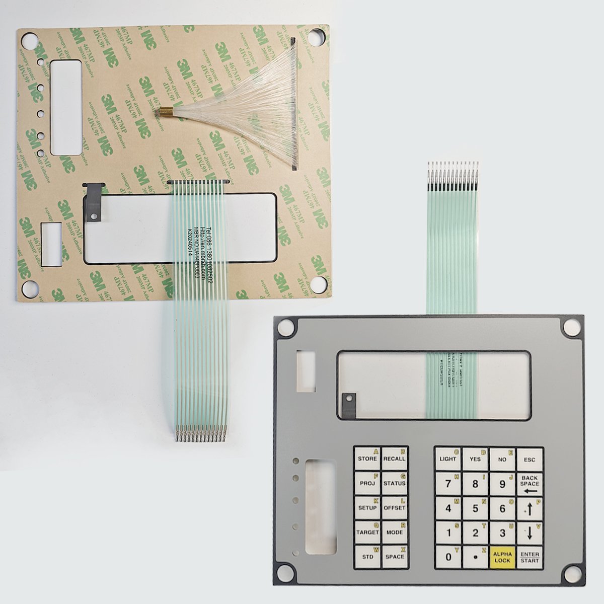 Polycarbonate Material Keypad Button Membrane Switch Graphic Overlay