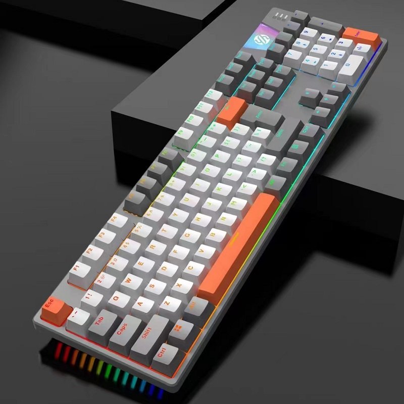 OEM Professional 108keys Backlight Gamer Mechanical Keyboard Wireless Colorful Gaming Keyboard