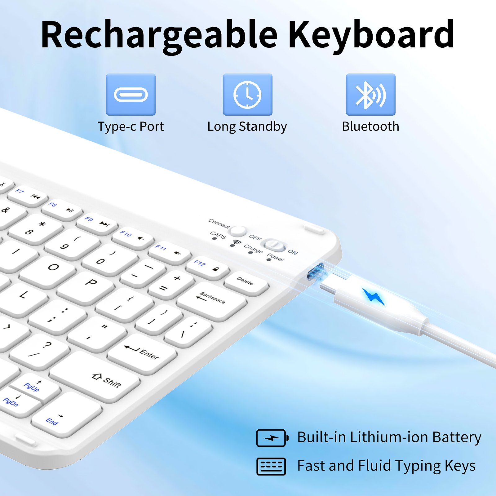 Smart Tablet Case for iPad Air 5th Generation for iPad 4th Gen with Pencil Holder Bluetooth Keyboard