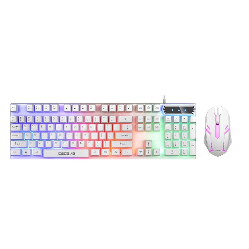 Trending New Products Silent Mechanical Gaming Keyboard Mouse for ipad Laptop Computer RGB Light Wired Keyboard and Mouse Combos