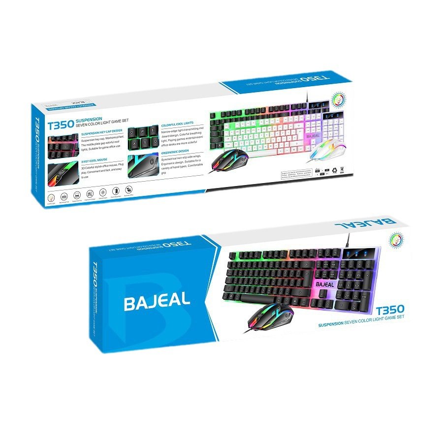 Trending New Products Silent Mechanical Gaming Keyboard Mouse for ipad Laptop Computer RGB Light Wired Keyboard and Mouse Combos