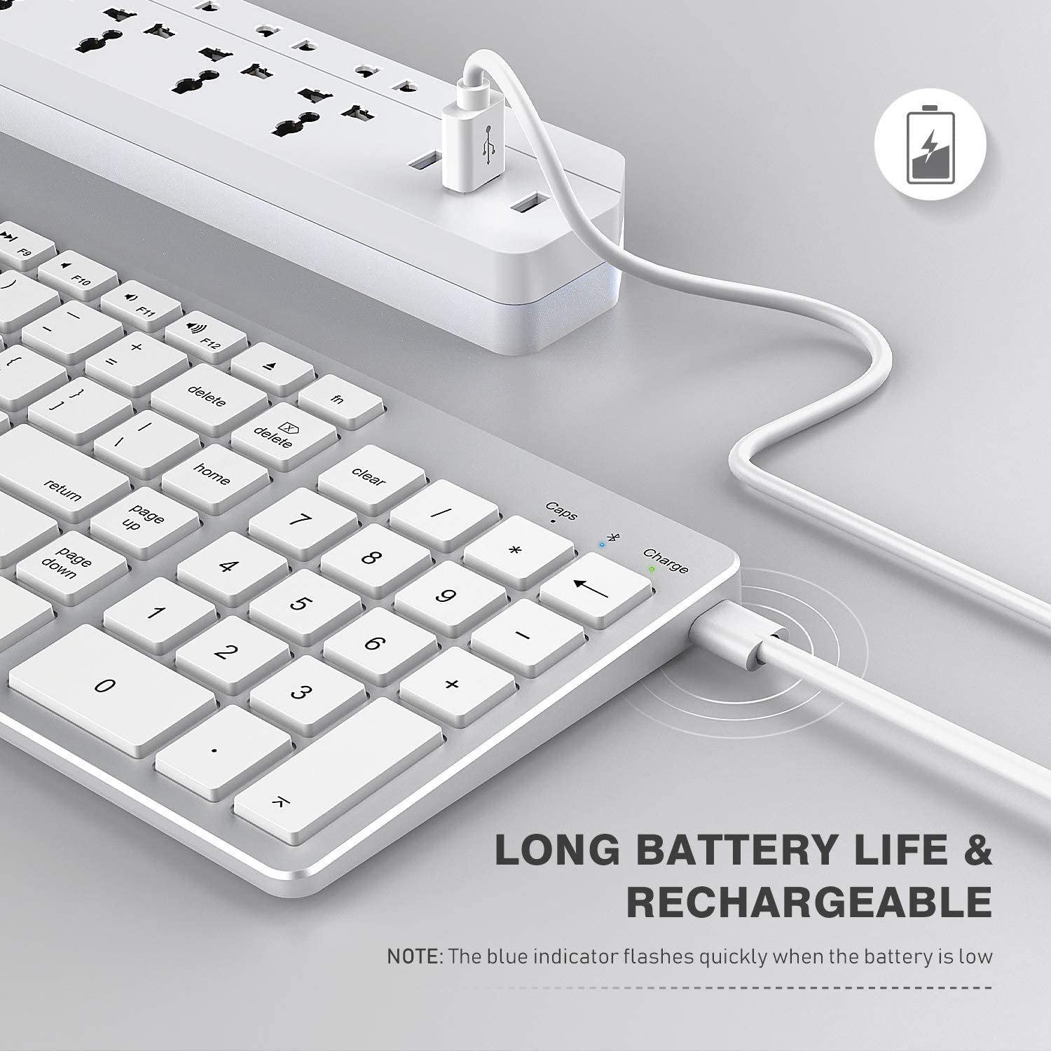 rohs fcc ce stock trading wholesale slim argonomic computer qwerty 102 key rechargeable mac wireless bluetooth keyboard