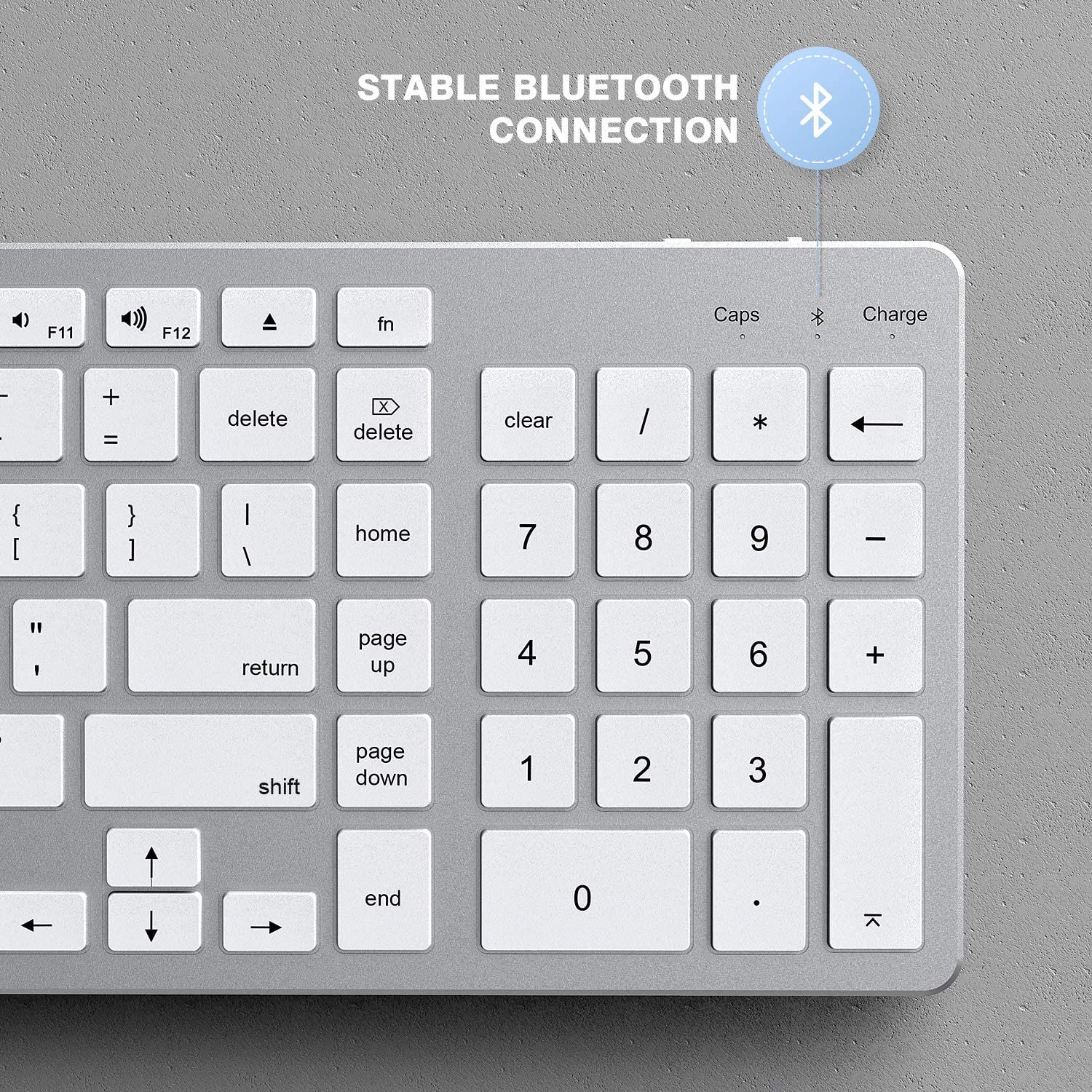 rohs fcc ce stock trading wholesale slim argonomic computer qwerty 102 key rechargeable mac wireless bluetooth keyboard