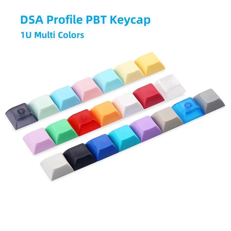 2024 Factory Price DSA KBT Keycaps DIY Mechanical Keyboard Multi Colors Low Profile Blank Keycap Anime Keycaps