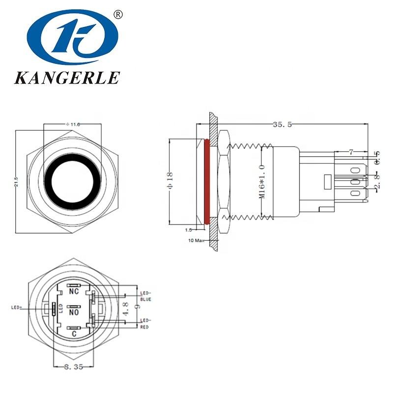 Chinakel Push Button Switches With Box Push Button Switches For Keyboard Led Electrical Metal Push Button Switch