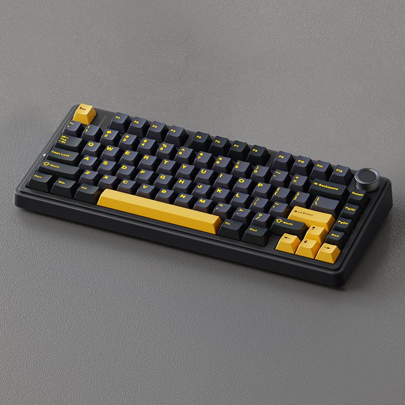 AULA F75 ready to ship wired usb RGB LED light pc computer custom wires gaming mechanical switch 75% keyboard 82 keys with konob