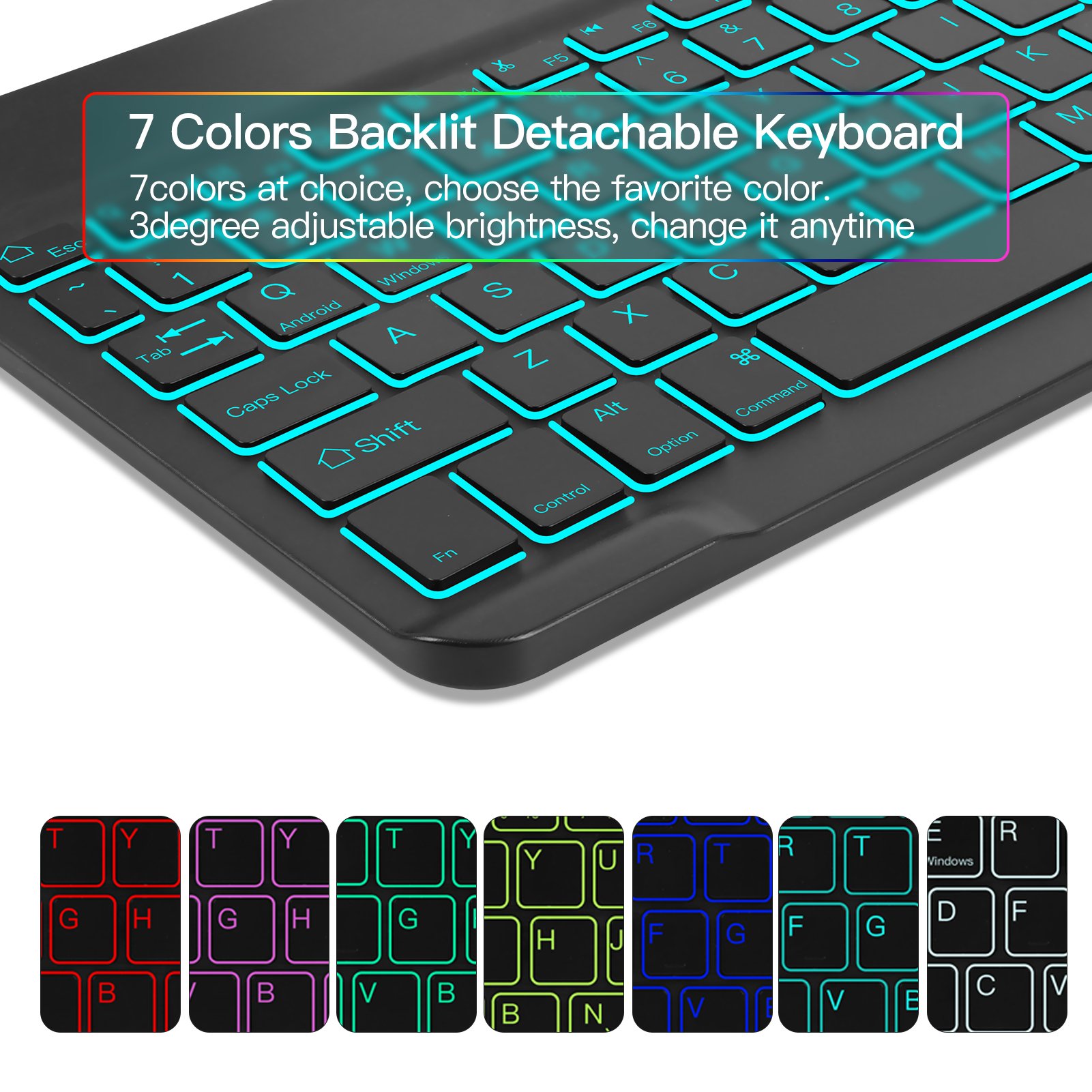 Auto Sleep/ Wake Wireless BT Magnetic Detachable Keyboard Cover For Samsung Tablet A7 Lite 8.7 inches Android Case