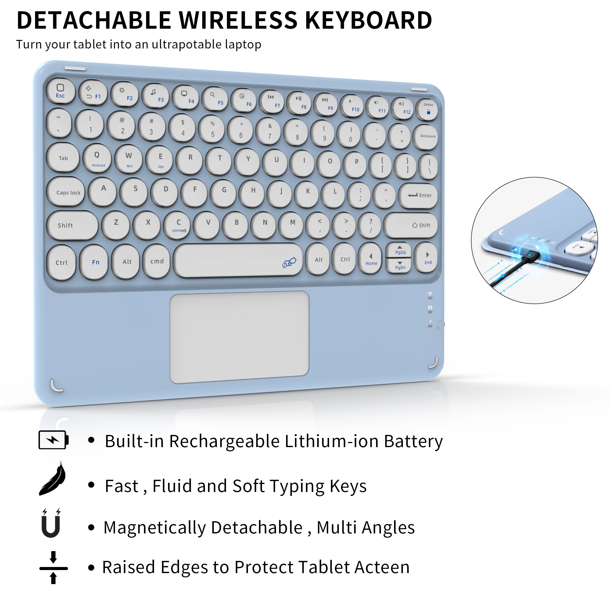 2022 Factory Smart Tablet case For iPad 11 Pro case with Keyboard Soft Silicone For iPad Pro 11 inch with Pencil Holder